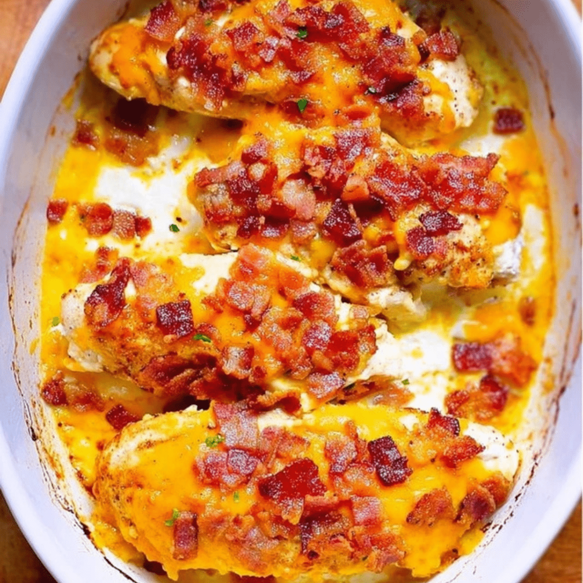 Bacon and Cream Cheese Cheddar Chicken