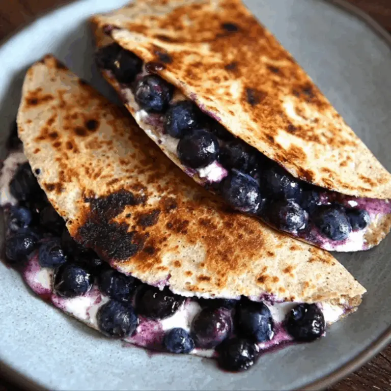 Blueberry Breakfast Quesadilla