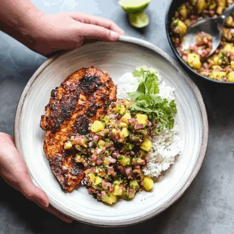 Caribbean Jerk Chicken with Pineapple Salsa