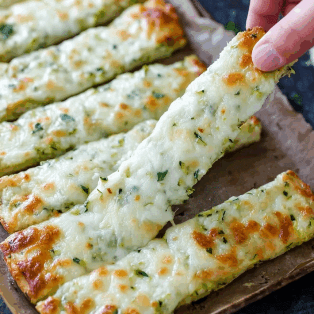 Cheesy Zucchini Breadsticks