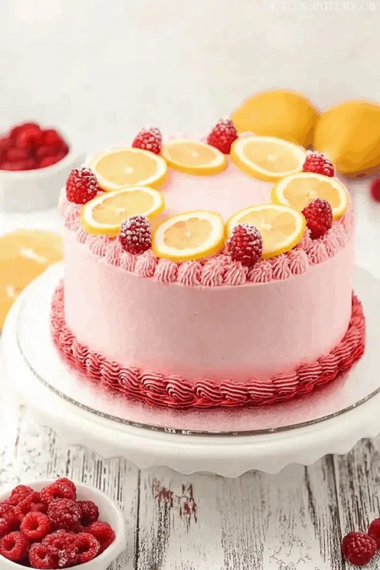 Lemon Raspberry Layer Cake