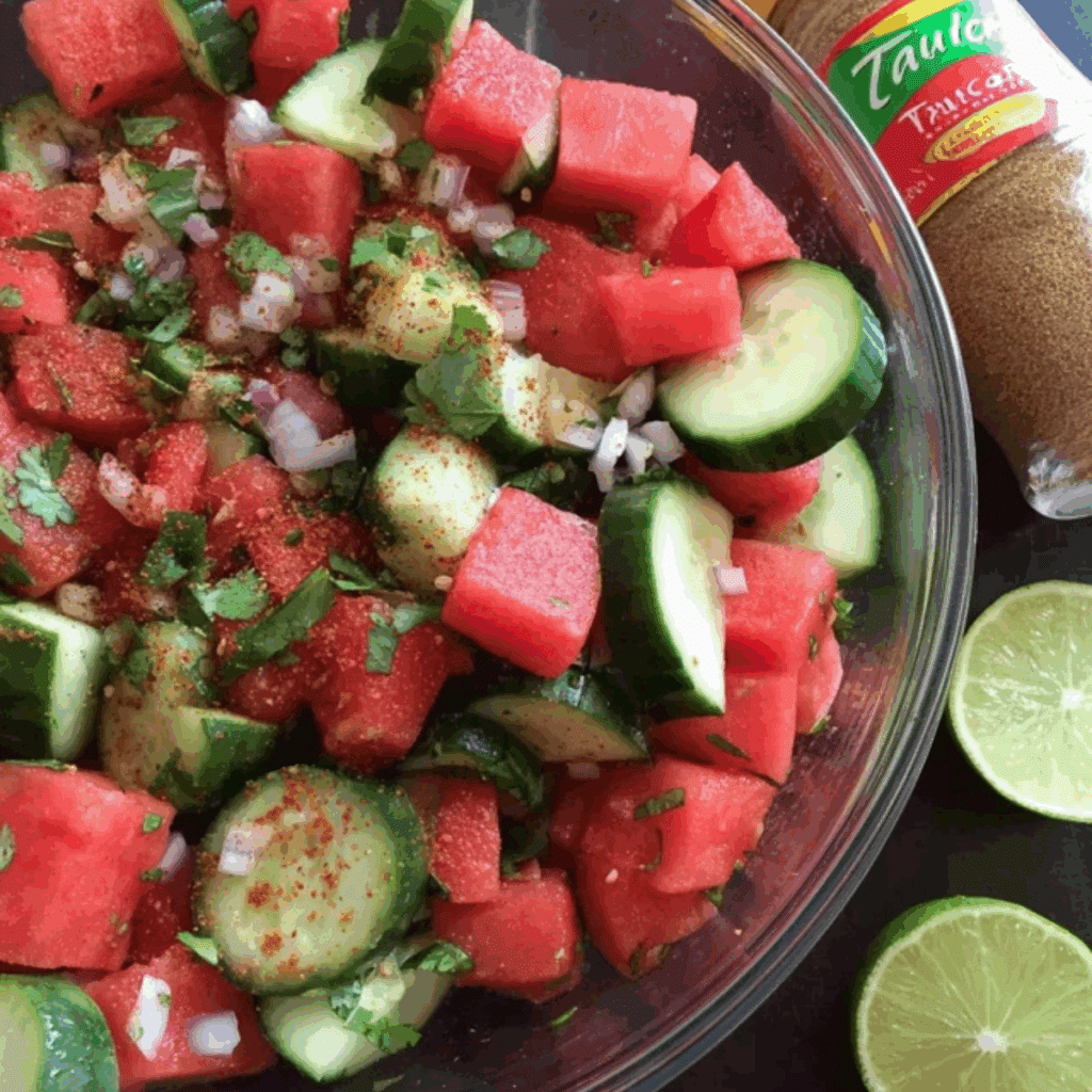 Mexican Watermelon Cucumber Salad