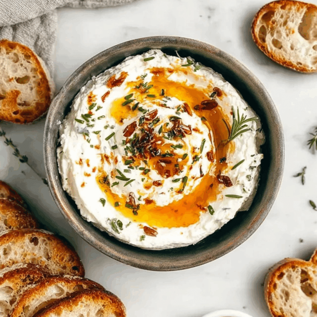 Spicy Ricotta Dip with Hot Honey