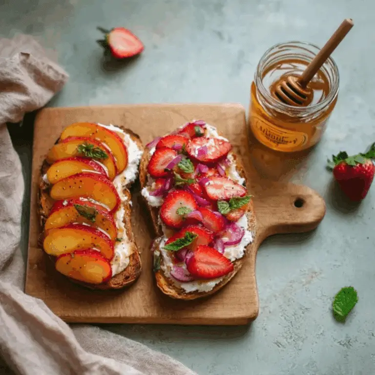 Strawberry Honey Breakfast Toasts