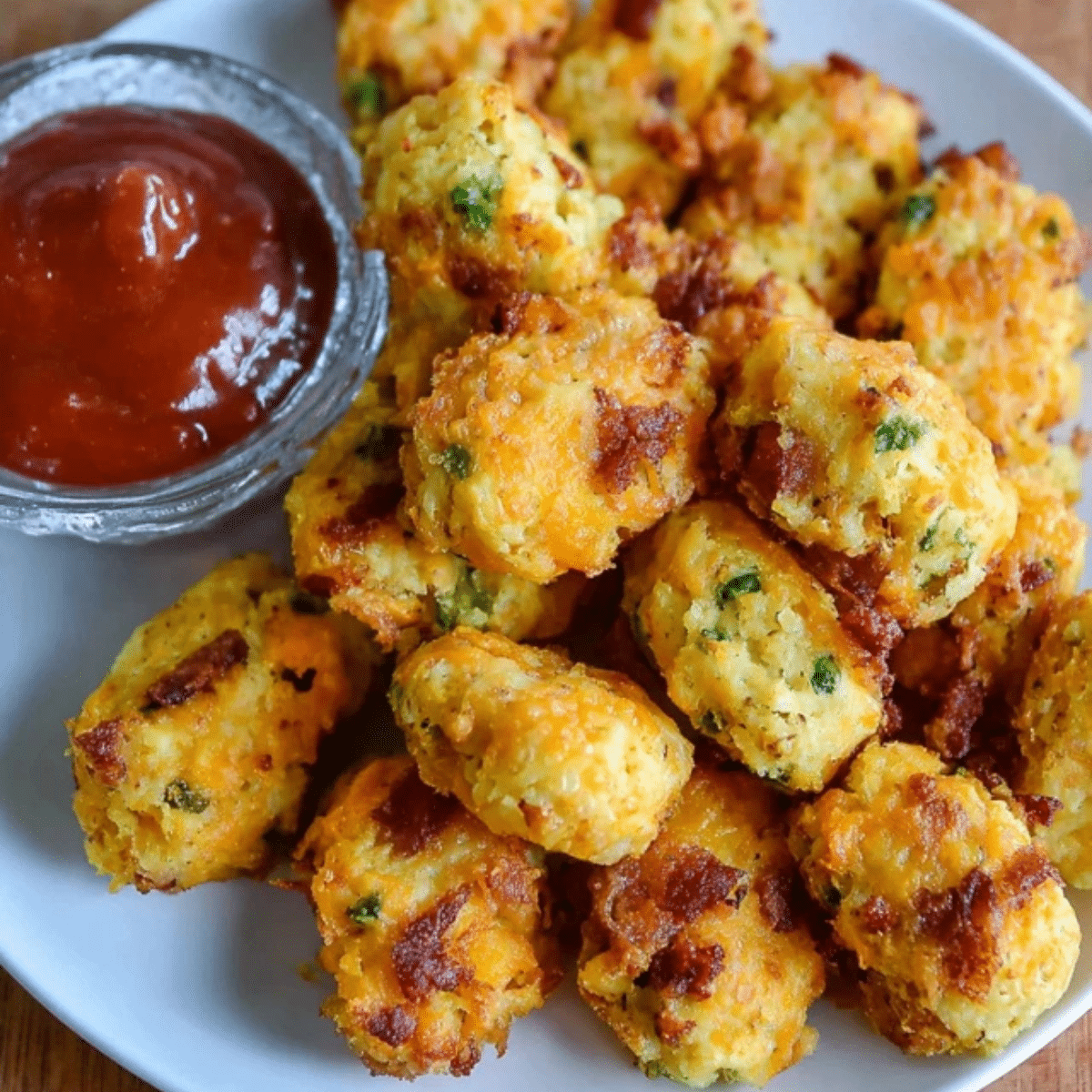 Bacon Cheddar Cauliflower Tots