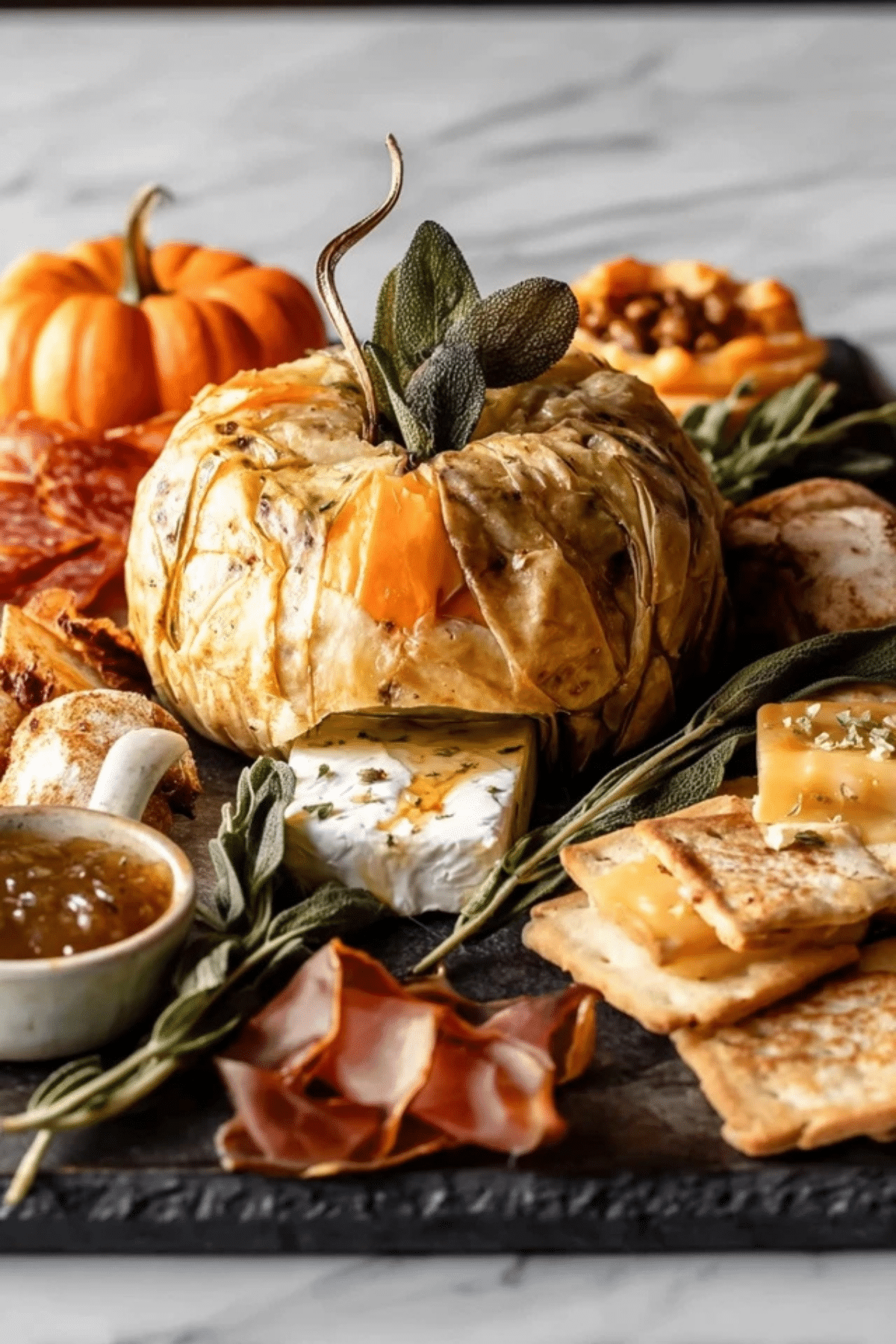 Brie Pumpkin with Spiced Maple Pumpkin Butter
