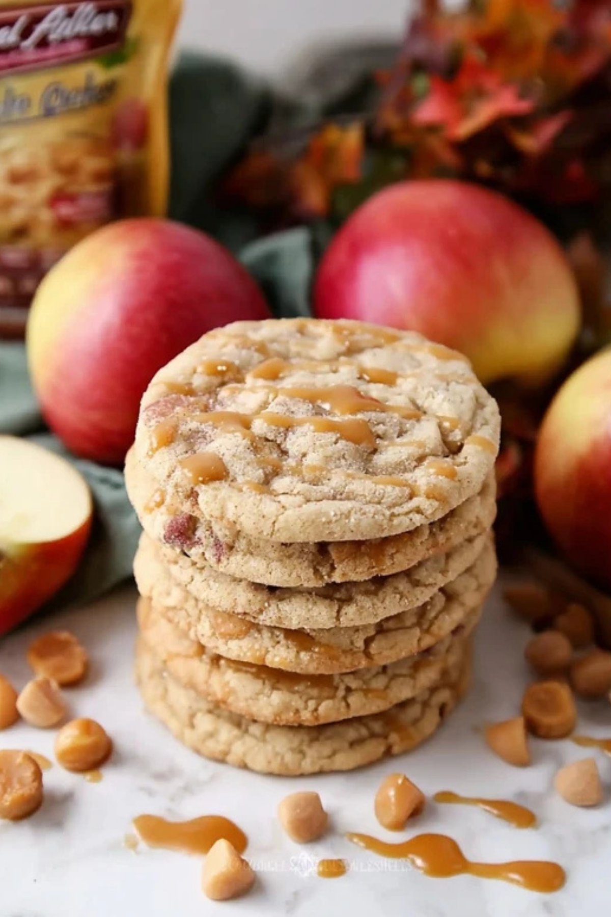 Caramel Apple Cider Cookies
