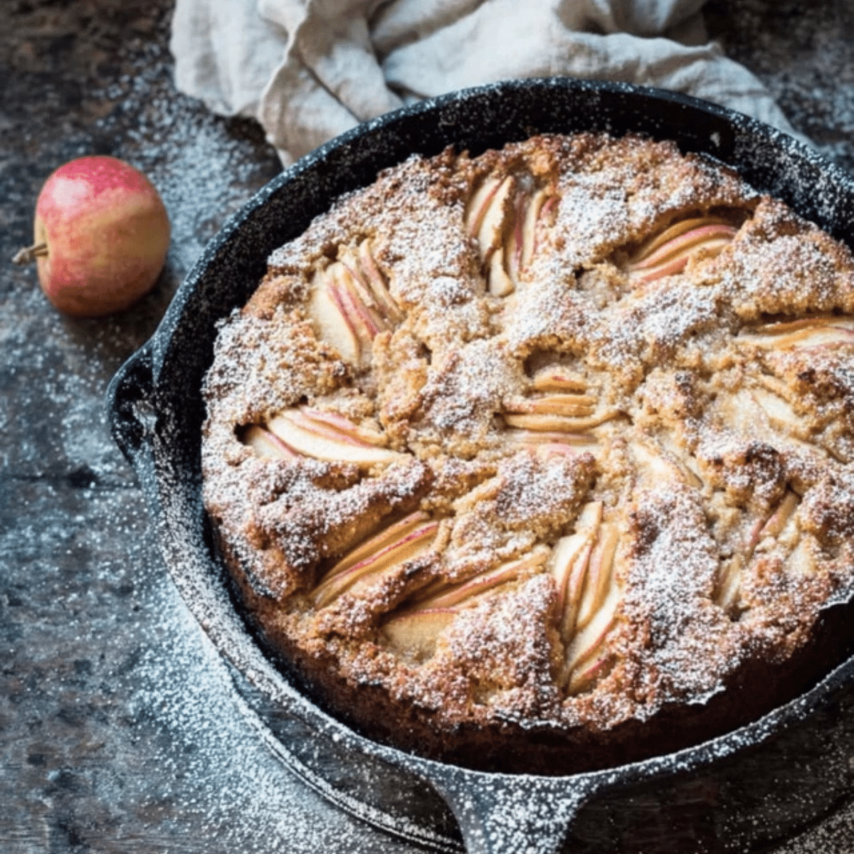 Cardamom Cognac Apple Cake