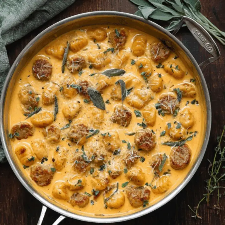 Creamy Butternut Squash Gnocchi with Sausage
