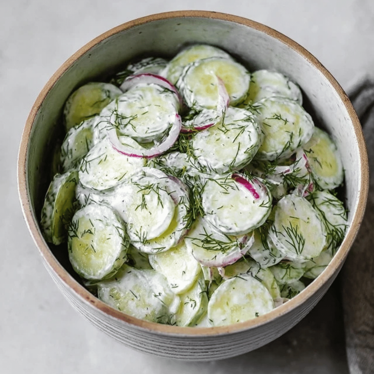 Creamy Dill Cucumber Onion Salad - A Refreshing Summer Classic - What ...