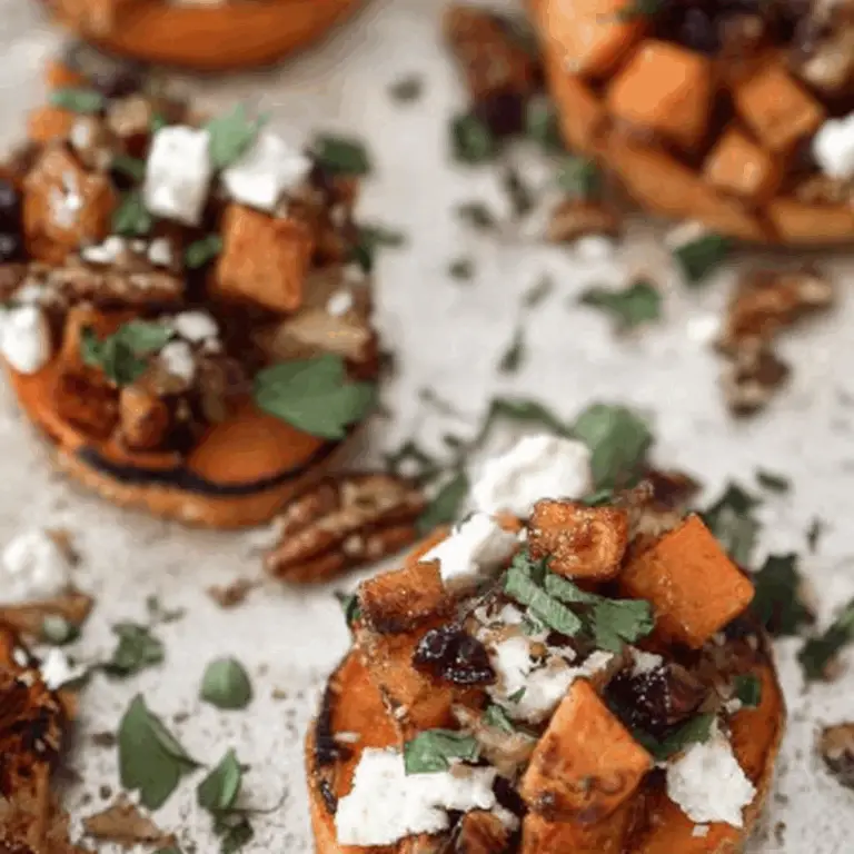 Fall Bruschetta On Sweet Potato Crostini