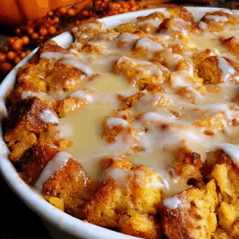 Pumpkin Bread Pudding with Apple Cider Butter Sauce
