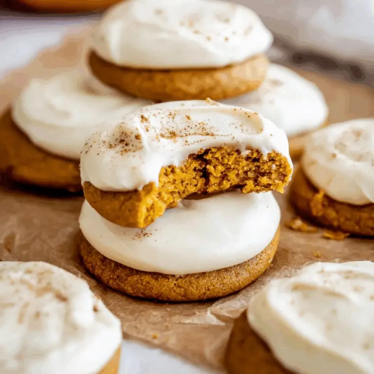 Pumpkin Cookies with Cream Cheese Frosting