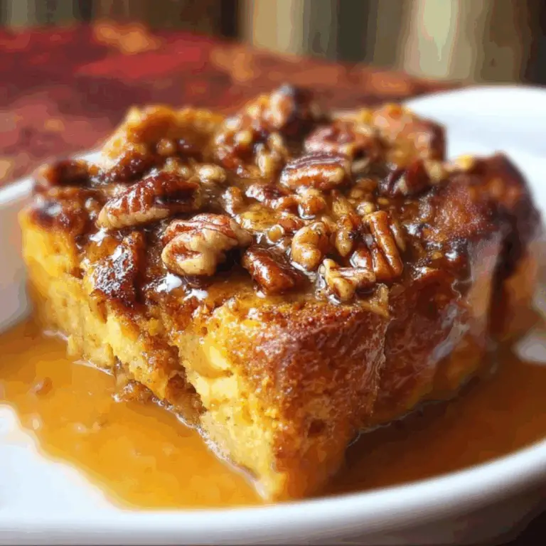 Pumpkin Praline Bread Pudding