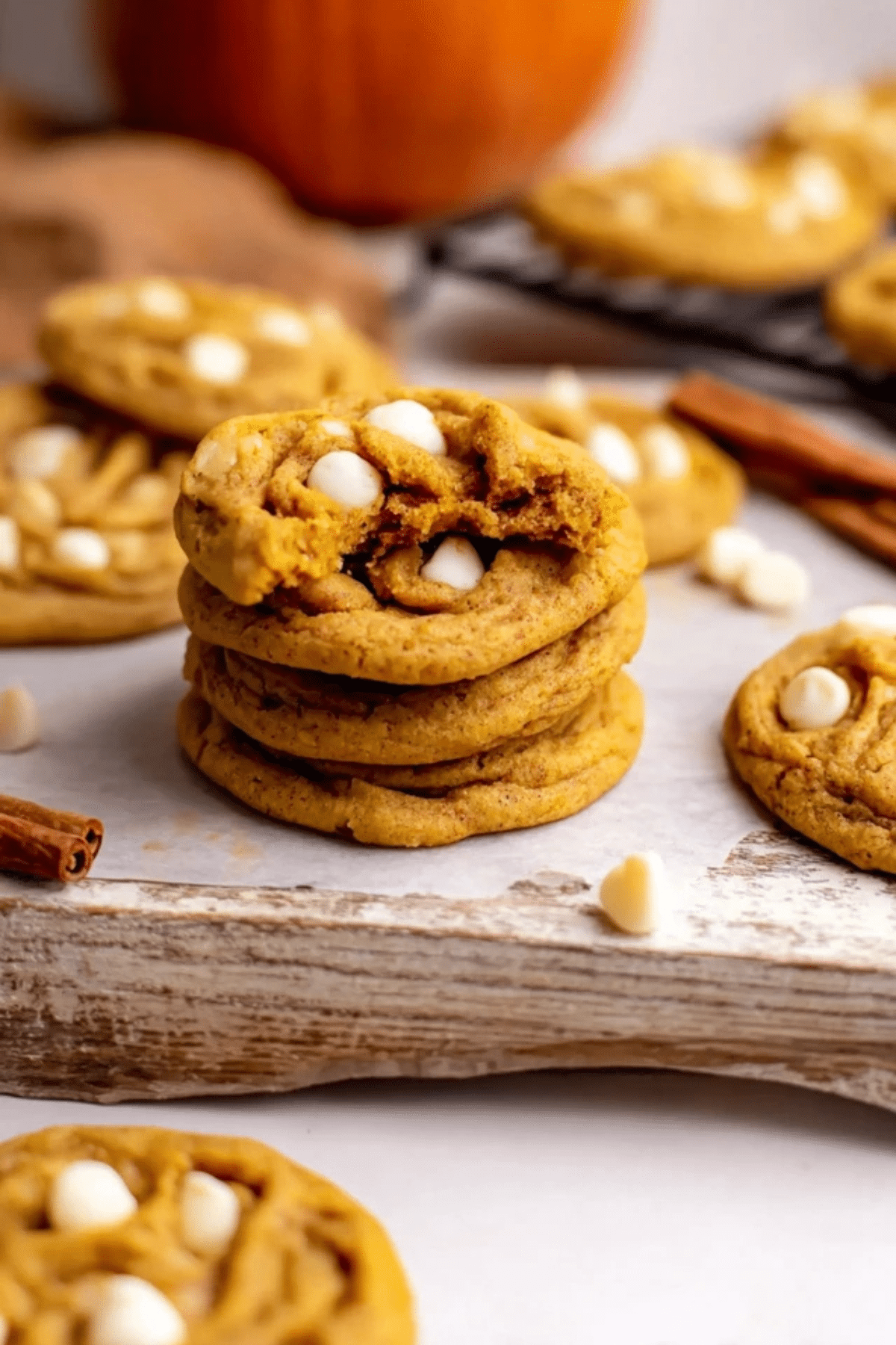 Pumpkin White Chocolate Chip Cookies