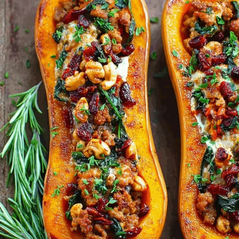 Sausage Stuffed Butternut Squash