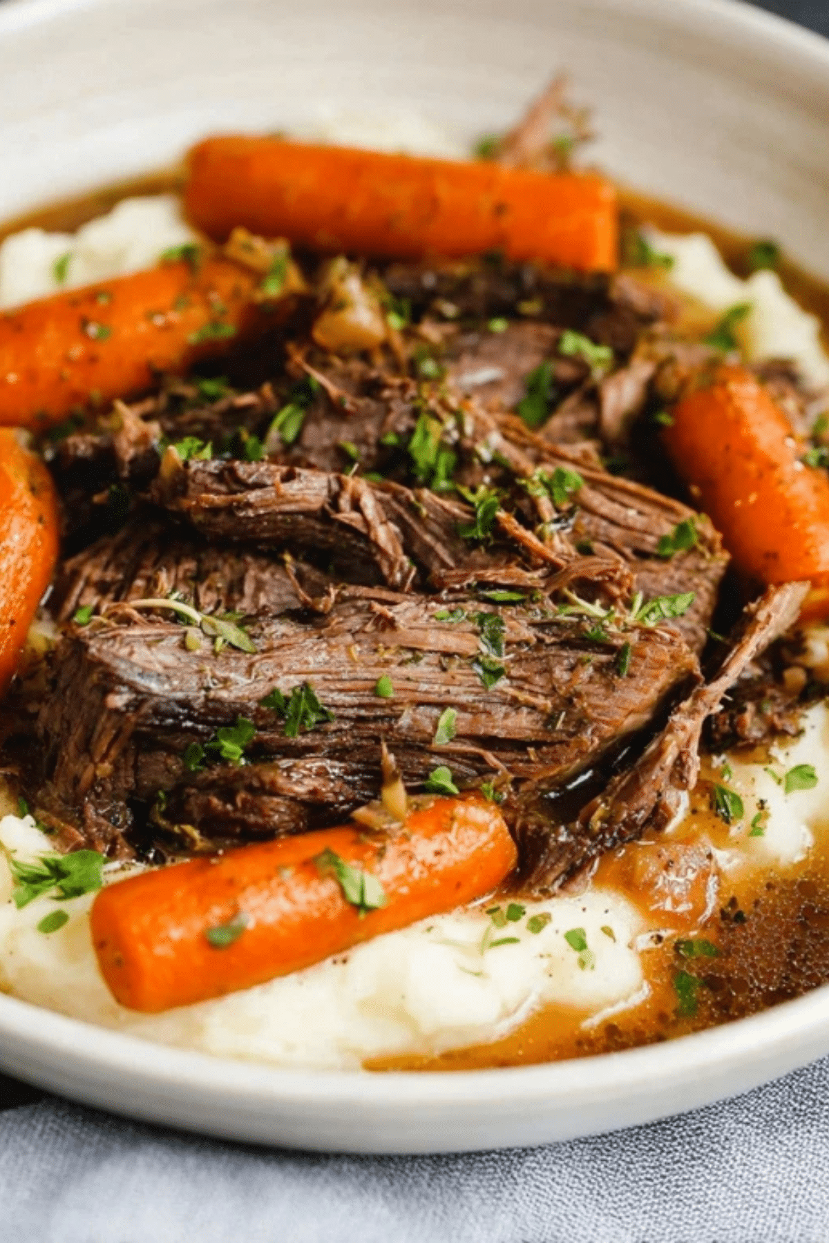 Slow Cooker Garlic Herb Pot Roast