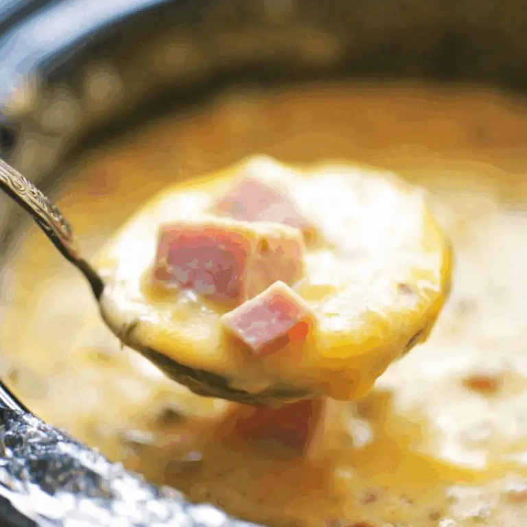 Slow Cooker Ham and Cheese Soup