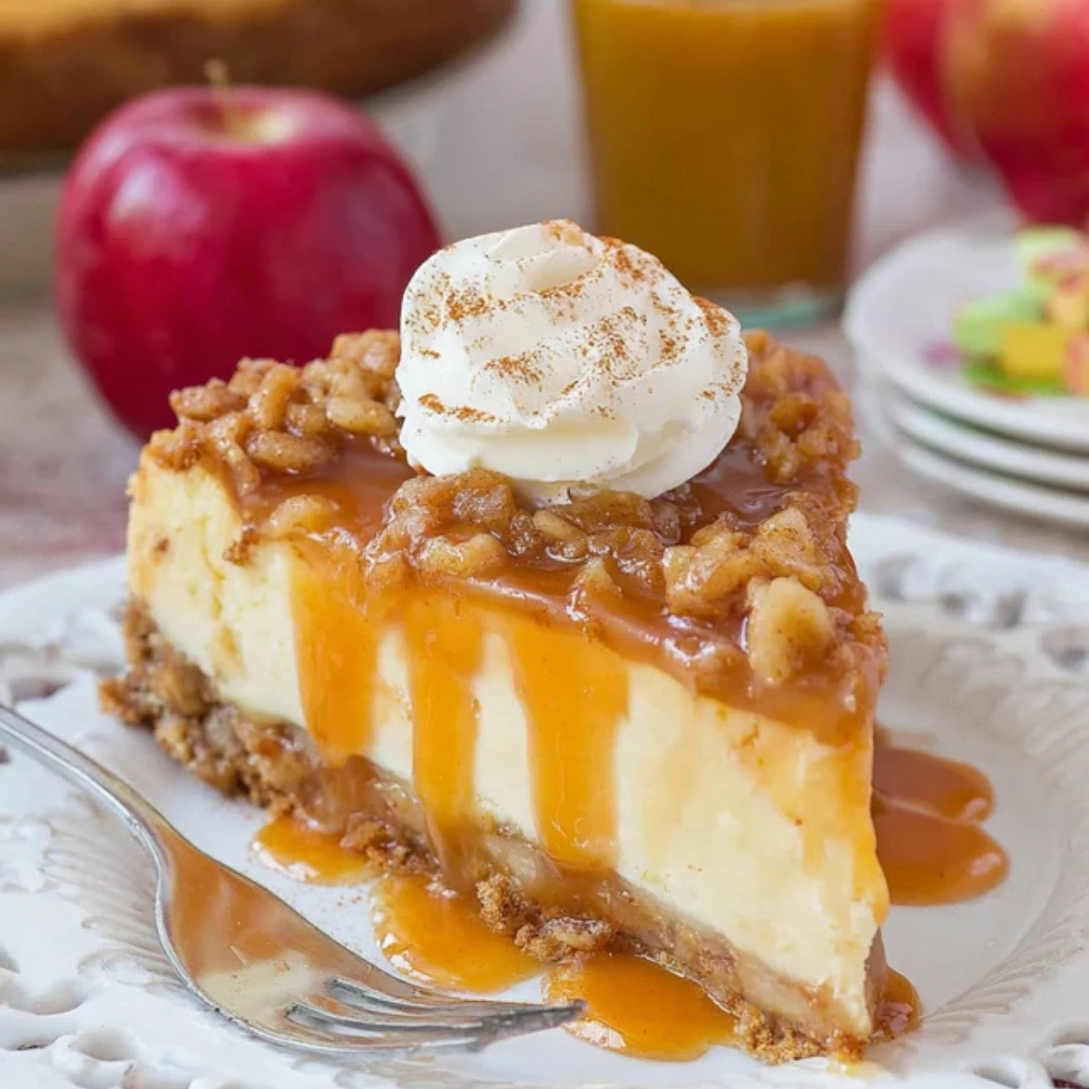 Apple Crisp Cheesecake