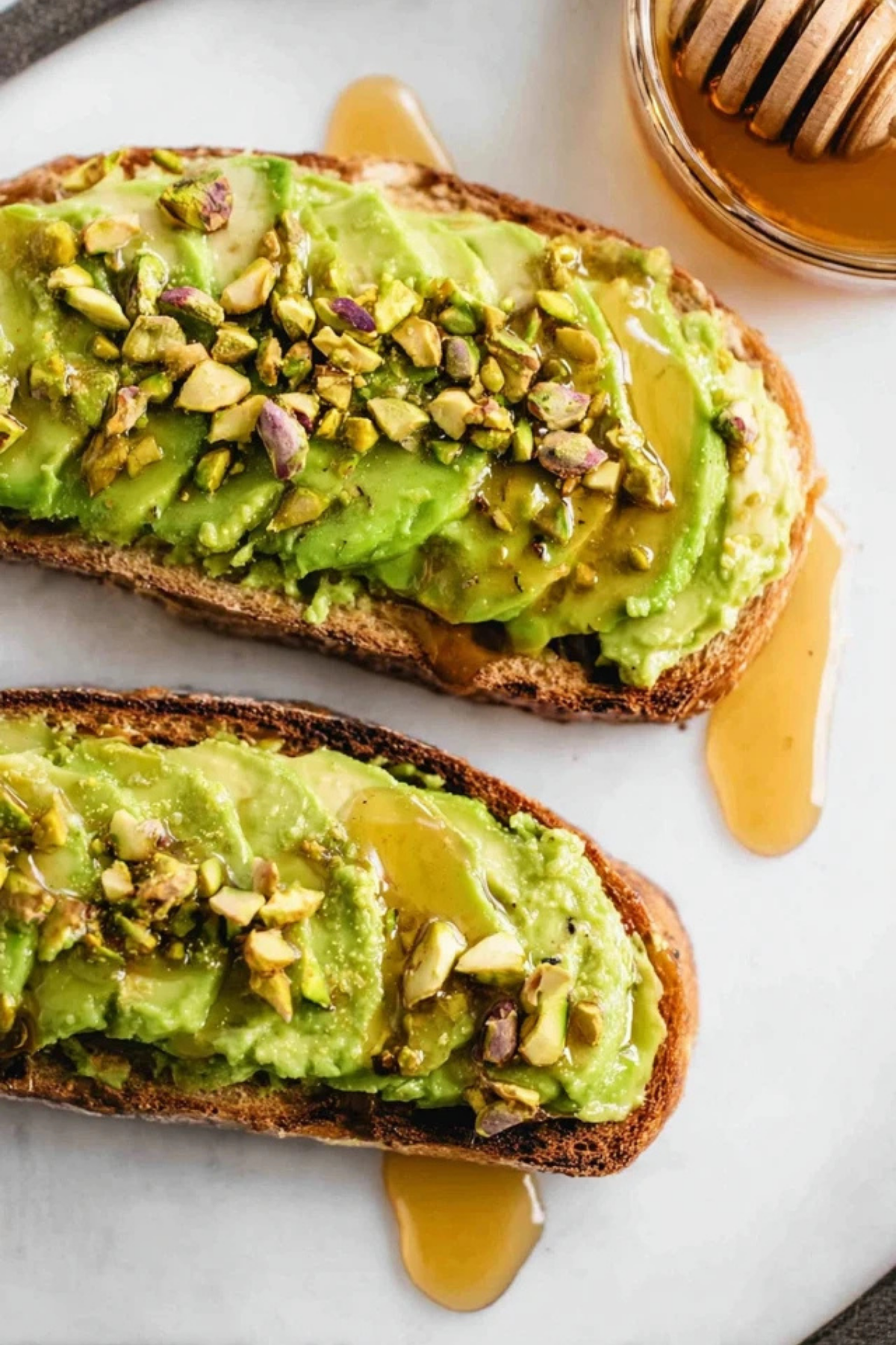 Avocado Toast with Honey and Pistachios