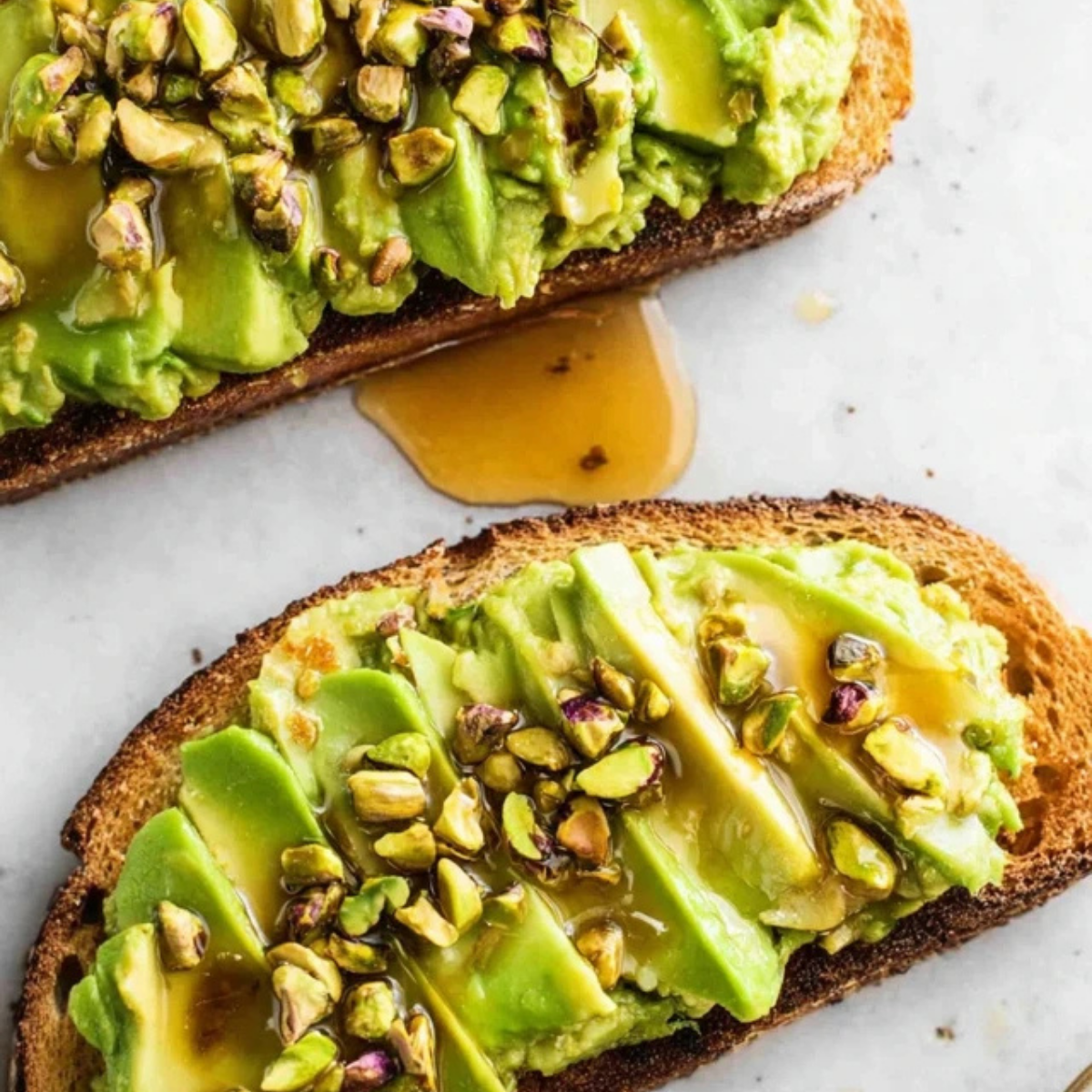 Avocado Toast with Honey and Pistachios