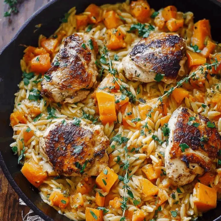 Chicken Orzo with Butternut Squash