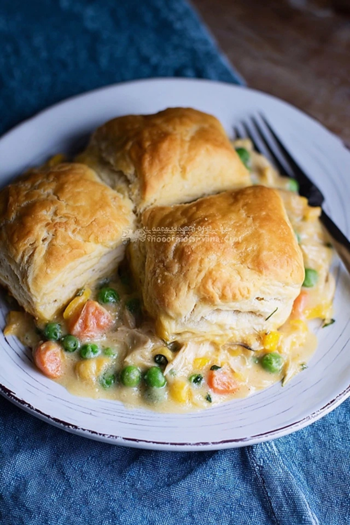 Chicken Pot Pie with Biscuits