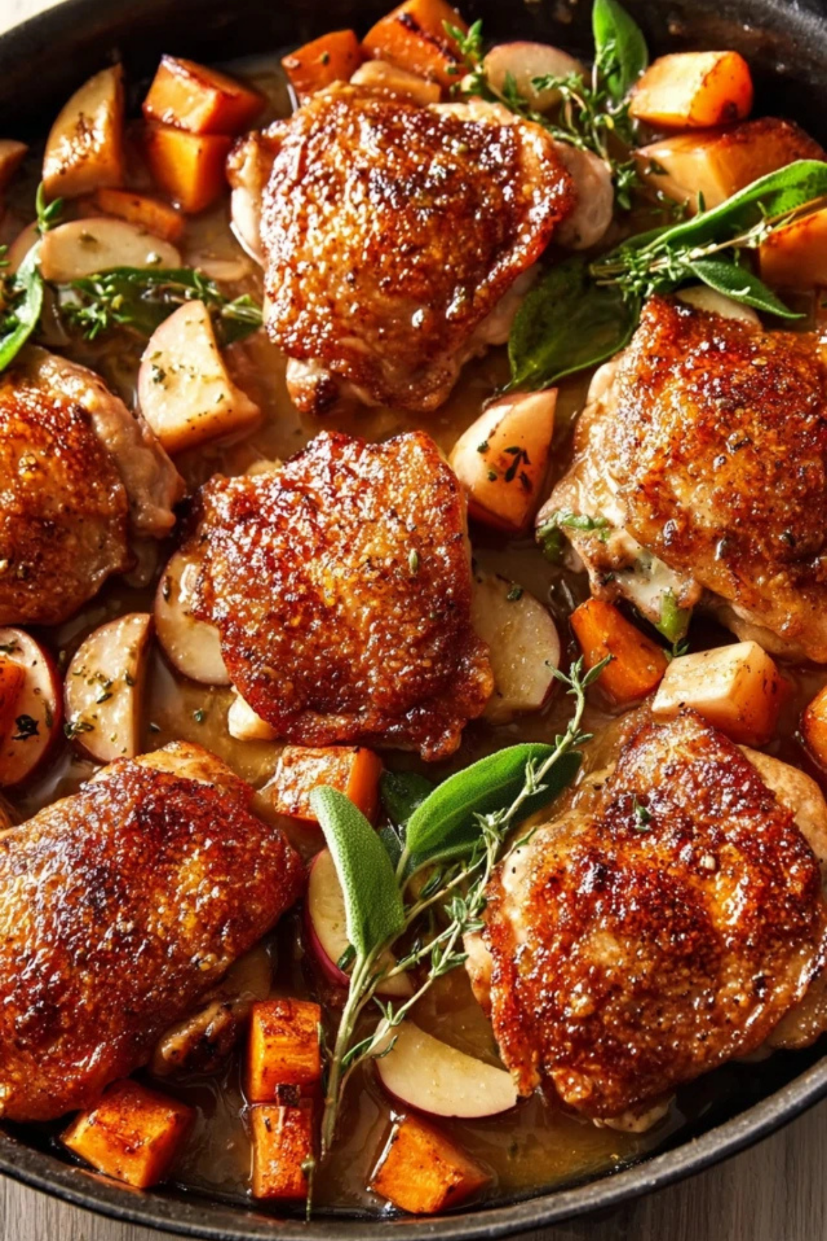 Cider Glazed Chicken Thighs