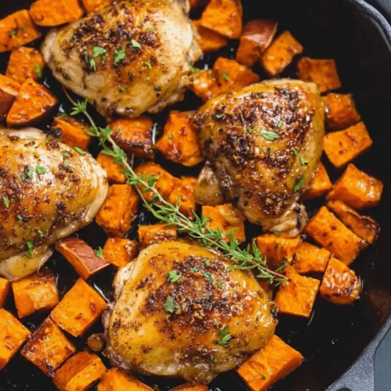 Honey Roasted Chicken and Sweet Potatoes