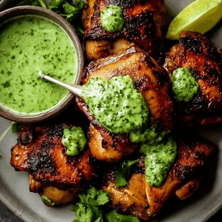 Peruvian Chicken with Green Sauce