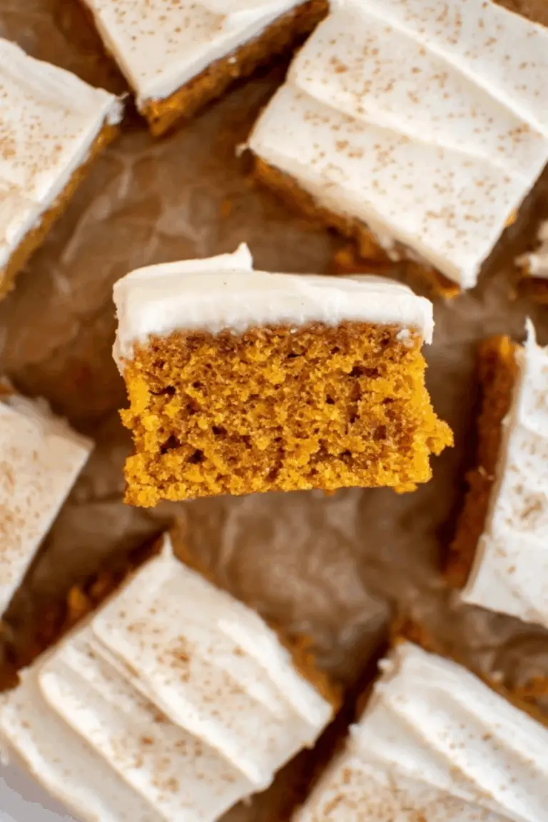 Pumpkin Bars with Cream Cheese Frosting