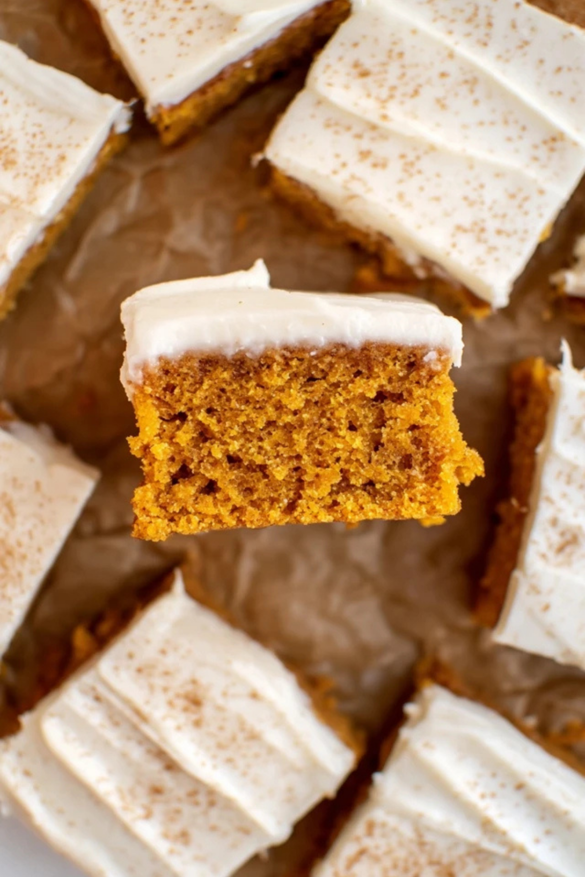 Pumpkin Bars with Cream Cheese Frosting