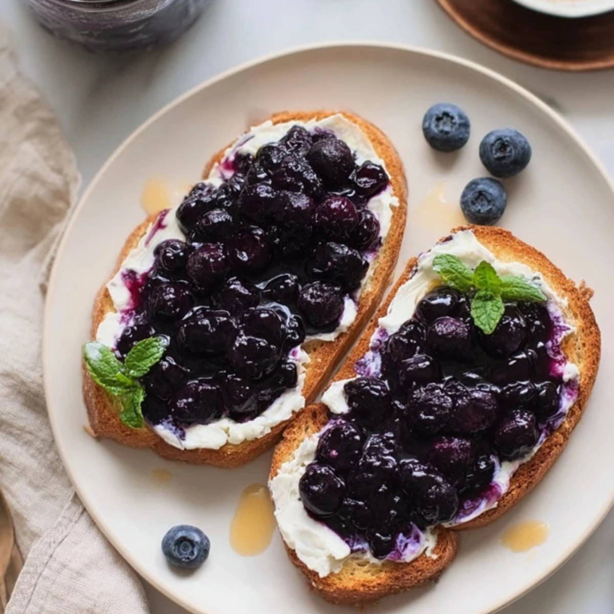 Roasted Blueberry Toast
