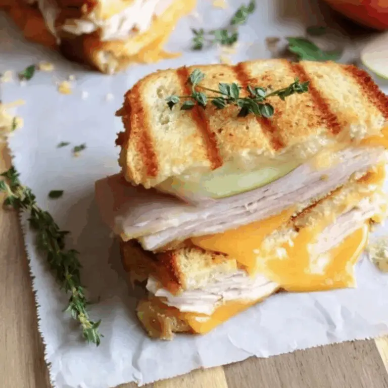 Turkey Apple and Cheddar Panini