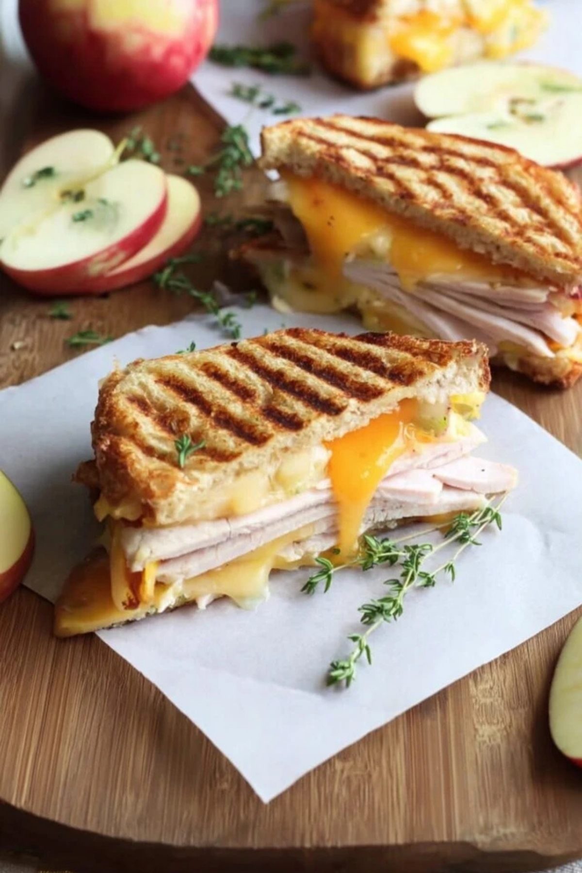 Turkey Apple and Cheddar Panini