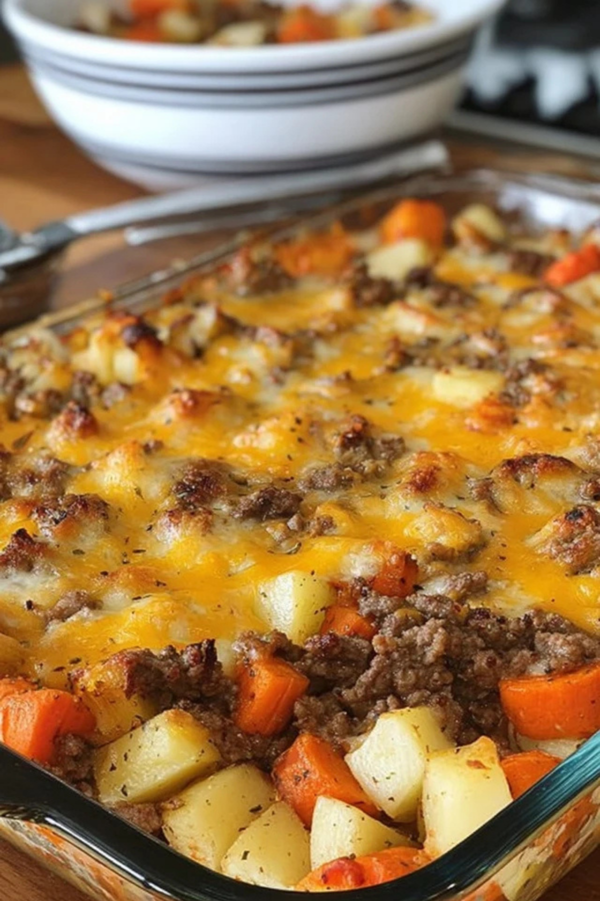Amish Hamburger with Fall Veggies Bake