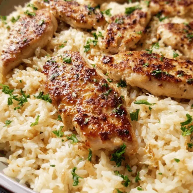 Chicken Scampi with Garlic Parmesan Rice