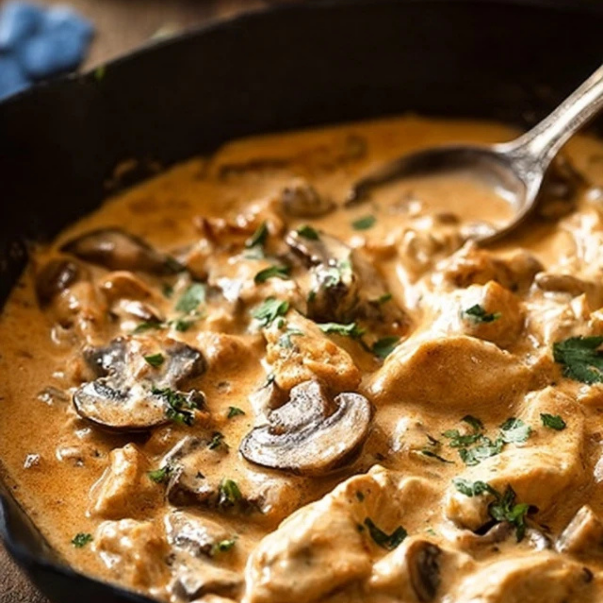 Chicken Stroganoff with Mushrooms