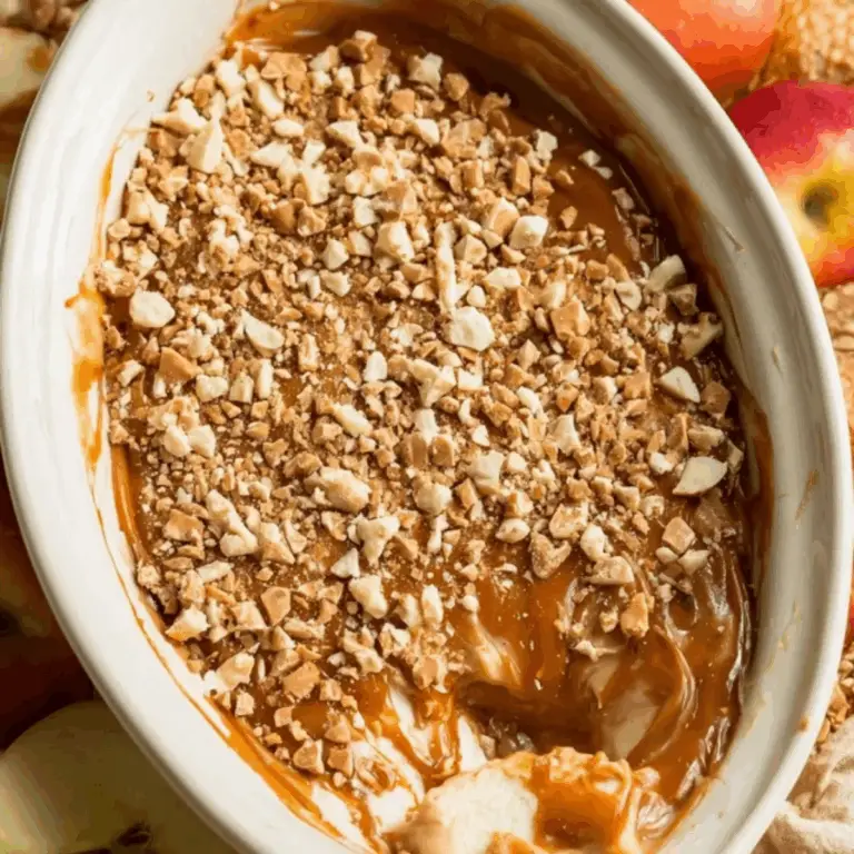 Cream Cheese Caramel Apple Dip with Toffee Bits