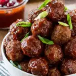 Crock Pot Cranberry Meatballs