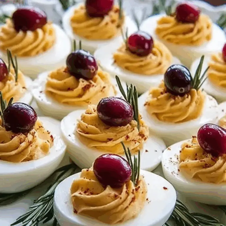 Harvest Cranberry Deviled Eggs