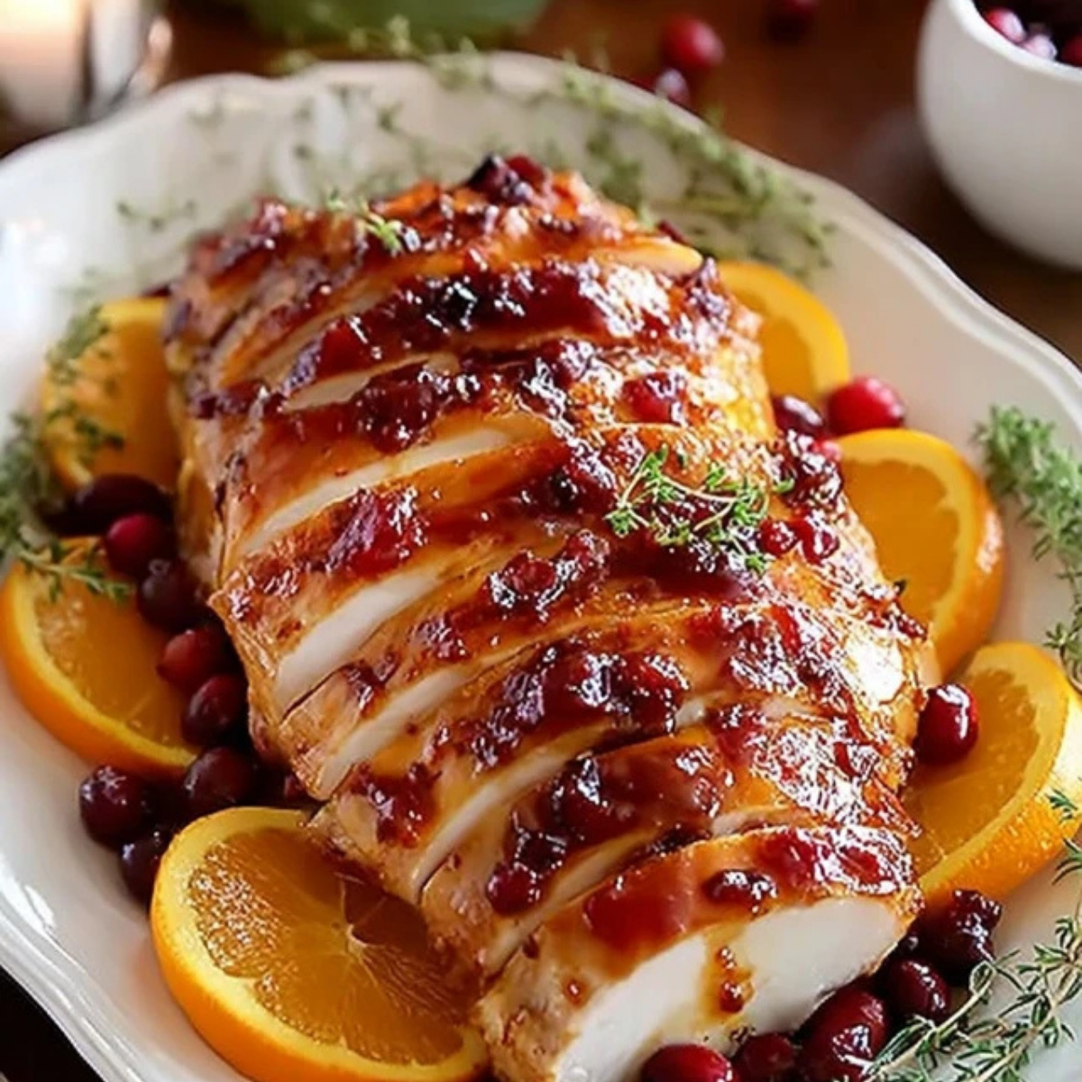 Juicy Cranberry Orange Glazed Turkey Breast Recipe