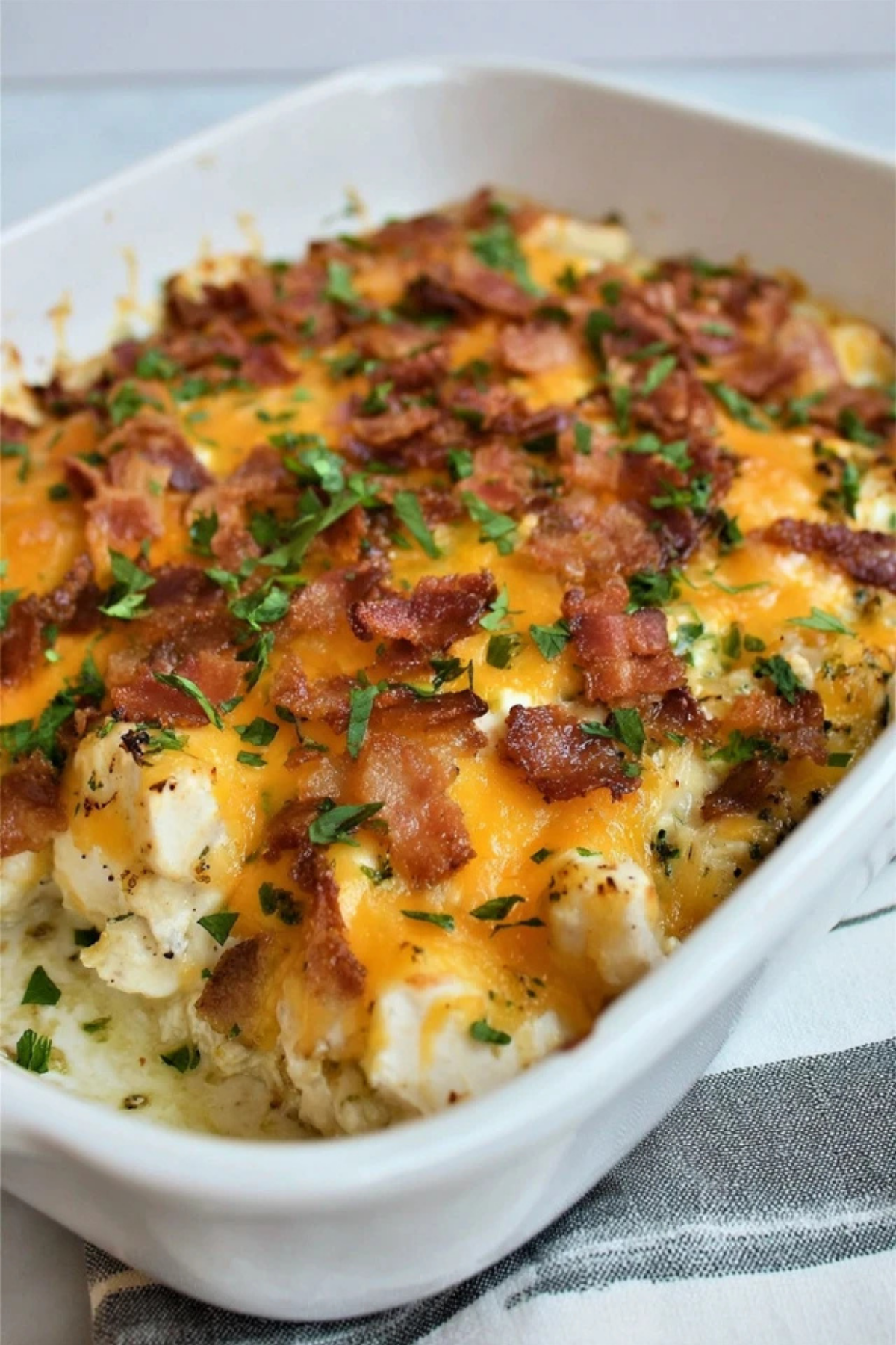 Keto Chicken Bacon Ranch Casserole