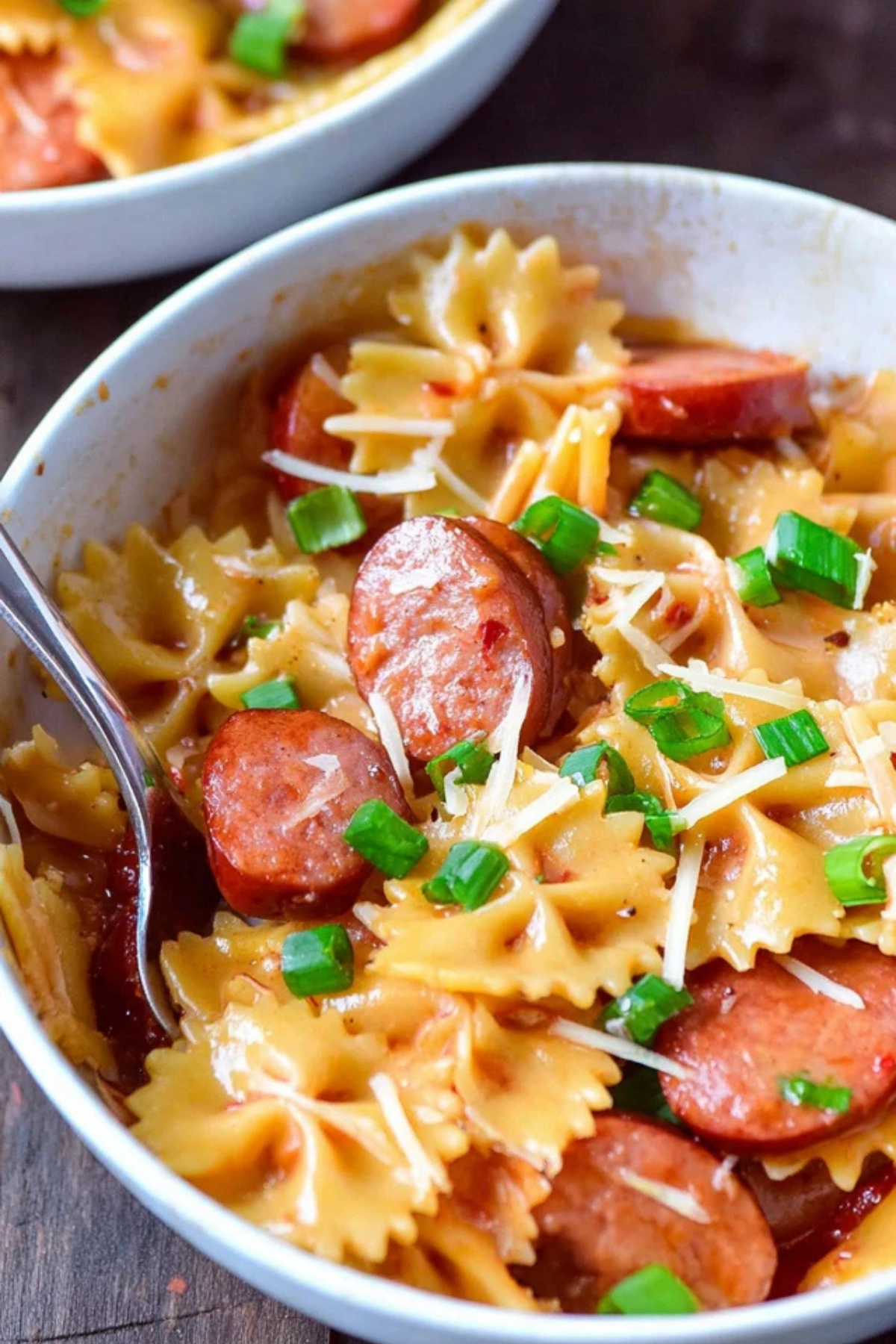 One Pot Cheesy Smoked Sausage Pasta