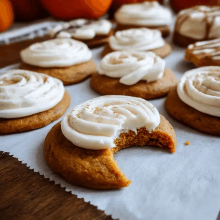 Pumpkin Sugar Cookies with Cream Cheese Frosting