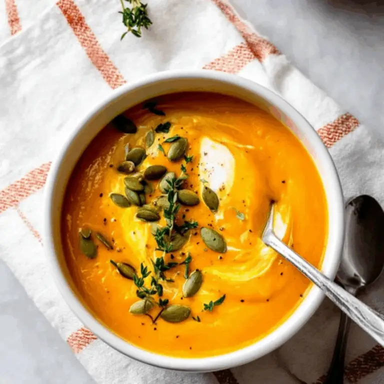 Roasted Butternut Squash and Carrot Soup