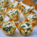 Spinach-Artichoke Dip Wonton Cups