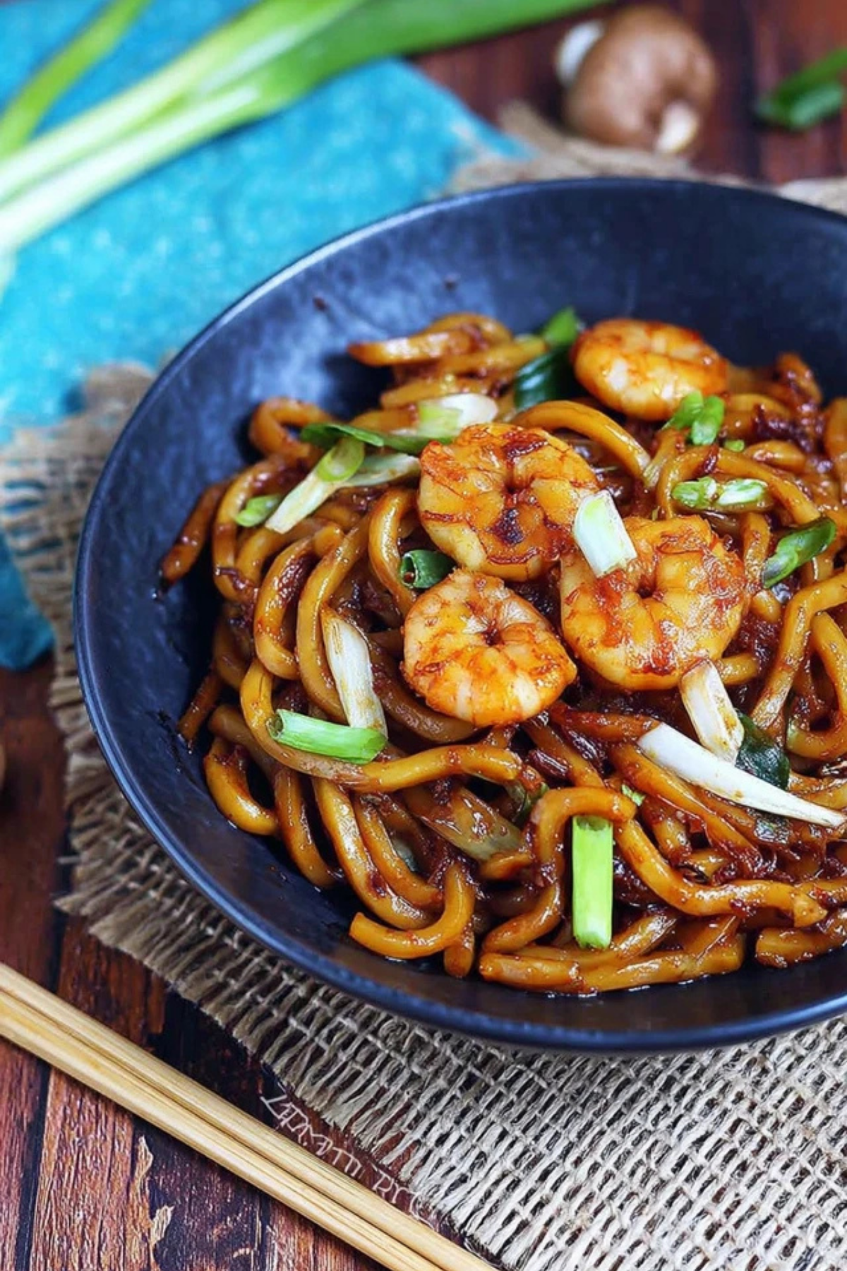 Yaki Udon with Shrimp