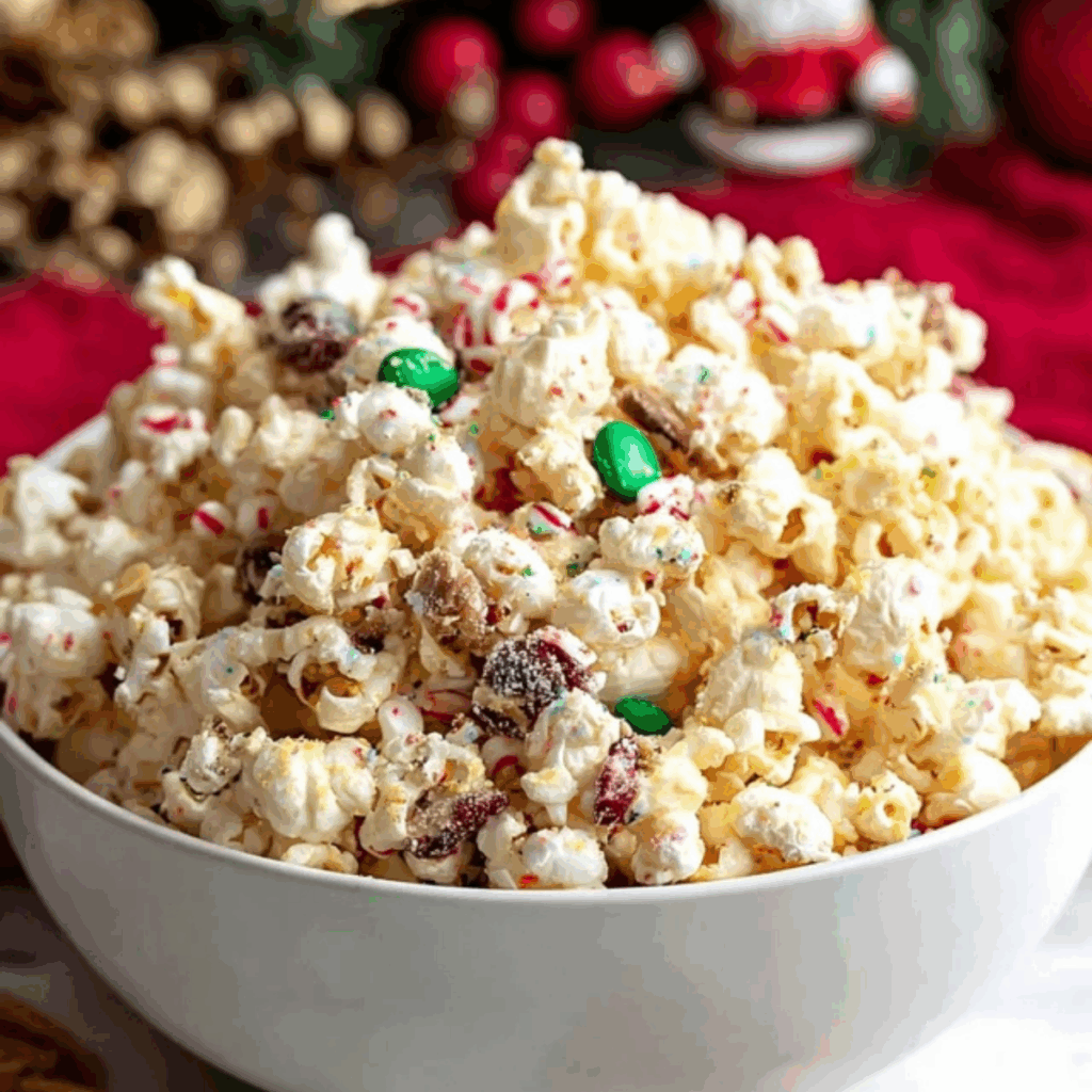 Christmas Popcorn Recipe (Christmas Crunch) - What To Cook