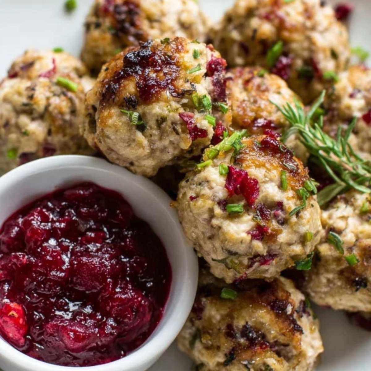 Cranberry Turkey Stuffing Balls